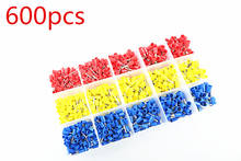 600pcs/lot Bootlace cooper Ferrules kit set Wire Copper Crimp Connector Insulated Cord Pin End Terminal 2024 - buy cheap