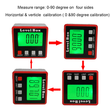 Caja electrónica del transportador, herramienta de medición del ángulo, inclinómetro Digital de 360 grados, Color Rojo 2024 - compra barato