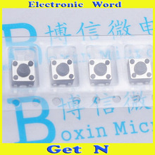 500 pces 4.5*4.5*3.8mm faixa que empacota o interruptor tátil de 4 pinos do tato do interruptor de smd