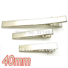 500 Uds. Clips de cocodrilo de punta plana de Metal chapado en plata mate de 40mm accesorios DIY 2024 - compra barato