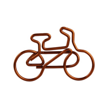 5pcs/lot Brown Bicycle Shape Paper Clip Metal Paper Clip Bookmark Cute Photos Tickets Notes Letter Paper Clip Stationery Supply 2024 - buy cheap