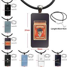 Peaky Blinders Cross Logo For Women Girls Glass Pendant Necklace Handmade Half Pendant Rectangle Necklace 2024 - buy cheap