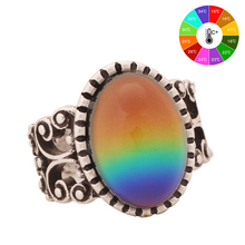 Mojo Vintage Bohemia Retro Color Change Mood Ring Emotion Feeling Changeable Ring Temperature Control Ring for Women MJ-RS003 2024 - buy cheap