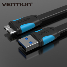 Высокоскоростной USB 3,0 A к Micro-B плоский кабель Vention, кабели для передачи данных для портативного жесткого диска Galaxy Note3 Galaxy S5 2024 - купить недорого