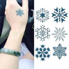 Waterproof Temporary Tattoo Sticker lovely Icicle totem snowflake tatto stickers  flash tatoo fake tattoos for girl women 2024 - buy cheap