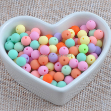 50PCs 10mm Mixed Candy Color Acrylic beads Spacer Ball Beads Fit Jewelry Handmade YKL0127X-10 2024 - buy cheap