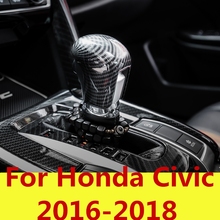 Cabeza de palanca de cambios de estilo de coche, cubierta de cambio Interior, conjunto de engranajes para Honda Civic 2016-2018, sedán de décima generación 2024 - compra barato