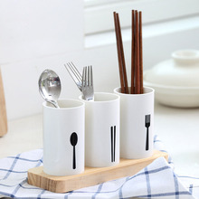 Kitchen Tube Oak Base Chopsticks Cage Spoon Forks Organizer Storage Box Tableware Dinnerware Drain Storage Box Cutlery Holder 2024 - buy cheap