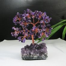 Natural amethyst pachira lucky tree amethyst lucky free shipping 2024 - buy cheap