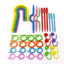 53pcs Plastic Knitting Needles Crochet Hook Plastic Markers Needle Clip Craft Knitting Crochet Locking Stitch Sewing Accessories 2024 - buy cheap