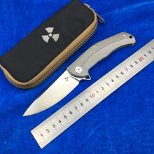 LEMIFSHE JK3215Ti  Flipper D2 steel blade Titanium handle outdoor camping hunting pocket kitchen fruit folding knife EDC tool 2024 - buy cheap
