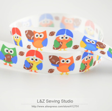F026#-11 cute owl designs min order is $5 (mix order) 7/8" 22mm  for DIY package grosgrain ribbons polyester L&Z sewing studio 2024 - buy cheap