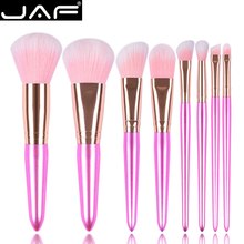 JAF 8pcs Makeup Brush Set, Rose Red Handle Make Up Brushes Kit J0828-MH 2024 - buy cheap