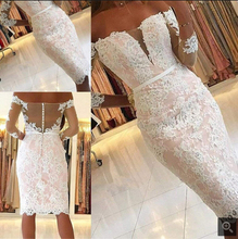 2019 Vestidos De Fiesta pink lace short sheath prom dress off the shoulder long sleeve petite prom gowns informal prom dresses 2024 - buy cheap