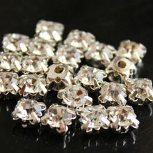 144pcs Sew On glass crystal pointed back Rhinestones clear  Diamante diy accessory chose size 2024 - buy cheap