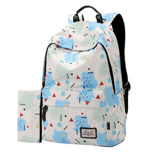 Рюкзак женский, с милым принтом, водонепроницаемый, для ноутбука 15,6 дюймов 2024 - купить недорого