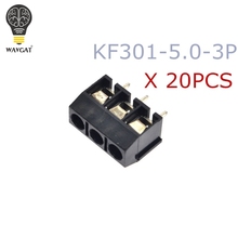 KF301-3P de tornillo KF301 de 3 pines, bloque de tornillos de PCB de Pin recto de 5,0mm, color negro, 20 unids/lote, WAVGAT 2024 - compra barato