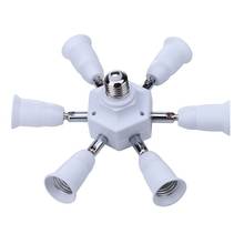 Tomada em 7 1 Padrão E27 Adaptadores Divisor Tomada Titular Base Da Lâmpada de Luz para Home Studio daylight lâmpadas