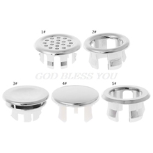 Bathroom Basin Sink Overflow Ring Six-foot Round Insert Chrome Hole Cover Cap Drop Shipping 2024 - buy cheap