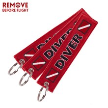 REMOVE BEFORE FLIGHT Embroidery DIVER Keychain Car Porte Clef Bijoux for Motorcycles Gift Porte Clef Cool Keychains 3 PCS/LOT 2024 - buy cheap