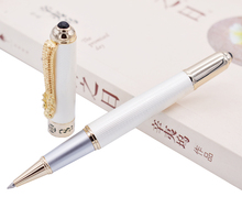 Jinhao Роскошная шариковая ручка с чернилами, классический стиль, зажим для дракона, белая, для письма, подпись, технические принадлежности 2024 - купить недорого