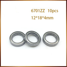 10pcs 6701ZZ Bearing ABEC-1  12x18x4 mm Thin wall section 6701 ZZ Ball Bearings 61701ZZ 6701Z 2024 - buy cheap