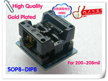 Free Shipping SOP8 to DIP8 Socket / SOP8-DIP8 / SOIC8 -DIP8 Wide 200-208mil Socket sop8 to dip8 ic programmer adapter 2024 - buy cheap