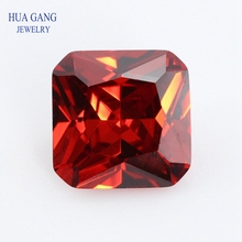 3x3~20x20mm 5A Color Garnet Square Octangle Shape Princess Cut CZ Stone Synthetic Gems Cubic Zirconia 2024 - buy cheap