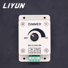 DC 12V 24V 8A Mini LED Dimmer Switch Controller Brightness Adjustable For SMD 5050 5630 2835 Single Color LED Strip Light