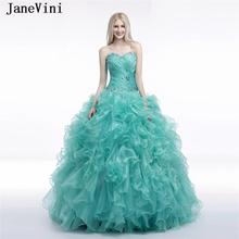 JaneVini Elegant Sweetheart Ball Gown Long Quinceanera Dresses for Girls Luxury Beading Organza Formal Gowns Vestidos De 15 Anos 2024 - buy cheap