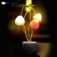FUMAT LED Night Light Motion Sensor Lights Children Gift Mushroom Luminaria Lamps Baby Nightlight Wireless 5 Packs US Wall Lamp 2024 - buy cheap