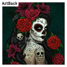 ArtBack diy 5d diamond painting skull rose icon square / round diamond mosaic 3d embroidery living room decoration 2024 - buy cheap