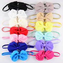 13colors 50pcs/lot Cute Hair Bows Headband For Girls Soft Chiffon Bowknot Boutique Hair Band For Kids DIY Accessories FDA59 2024 - buy cheap