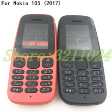 Funda completa de buena calidad para Nokia 105 2017, marco frontal + cubierta trasera + teclado en Inglés + logotipo 2024 - compra barato