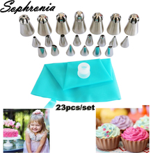 Sophronia 23PCS/set Cake Nozzle Pastry Cake Icing Piping Nozzles Pastry Stainless Steel Cake Decorating Tips CS121 2024 - buy cheap