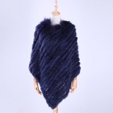 2020 модный роскошный женский вязаный пуловер из натурального кроличьего меха 2024 - купить недорого