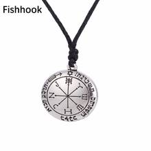 Fishhook Talisman Amulet Gold Color The Sixth Pentacle of Mars Key of Solomon Seal Pendant Vintage Rope Gothic Necklace Men 2024 - buy cheap