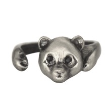 QIMING 2017 3D Мишка Тедди, кольца для женщин и девочек, оптовая продажа ювелирных изделий, антикварная мода, бронзовое милое симпатичное животное, кольцо для детского подарка 2024 - купить недорого