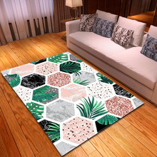 Nordic estilo pastoral verde 3d tapetes para sala de estar quarto área sofá sofá almofada mesa café varanda cabeceira cobertor 2024 - compre barato