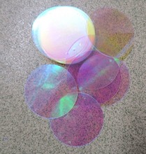 DIY clothing accessories PVC transparent sequins, colorful sequins 30mm two-hole round sequins 2024 - buy cheap