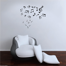 Kid-15  Musical Note Wall Sticker Creative Music Art Vinyl Wall Decal for Kids Room Bedroom Home Wallpaper 2024 - buy cheap