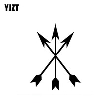 YJZT 9.9CM*13.2CM Crossed Arrow Three Friend Vinyl Decal Friends Forever Car Sticker Black Silver C10-02280 2024 - buy cheap