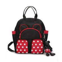 Mochila feminina de lona com estampa de mickey, mochila jovem de alta qualidade, bolsa de ombro para estudantes, nova moda, 2019 2024 - compre barato