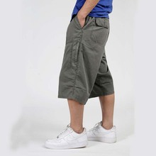 Summer Hip Hop Harem Mens Cargo Shorts Water-washed Cotton Wide Leg Loose Baggy Boardshorts Casual Beach Shorts Plus Size 6XL 2024 - buy cheap