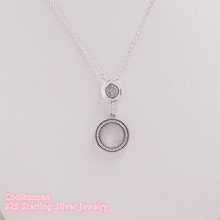 Осеннее 100% оригинальное ожерелье из серебра 925 пробы с фирменной надписью, ClearCZ для женщин, ювелирные изделия 2024 - купить недорого