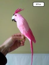 Новая реальная жизнь, Розовый попугай, модель из пенопласта и пера, коккаду, птица, подарок, около 32 см xf0082 2024 - купить недорого