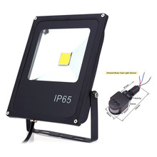 LED PIR Motion Sensor Adjustable Floodlight 10W 50W Waterproof IP65 220V Floodlight Garden Spotlight Outdoor Wall Lamp Spotlight 2024 - buy cheap