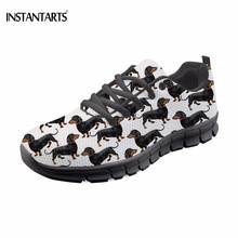 INSTANTARTS Cute 3D Animal Dachshund/Nurse Bear Print Lace-up Sneaker for Teen Girl Breathable Mesh Flat Shoes Women Flat Loafer 2024 - buy cheap