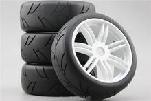 Neumático de cochecito (Ninjia) de carretera, rueda de nailon reforzado 15% (blanco), apto para Buggy 1/8 GT XO-1 1/8, 4 Uds., 22022 + 26002 2024 - compra barato