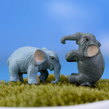 2 pçs figuras crianças presentes figura mundo bonito elefante fadas miniaturas gnomos musgo terrários artesanato estatuetas ação brinquedo 2024 - compre barato